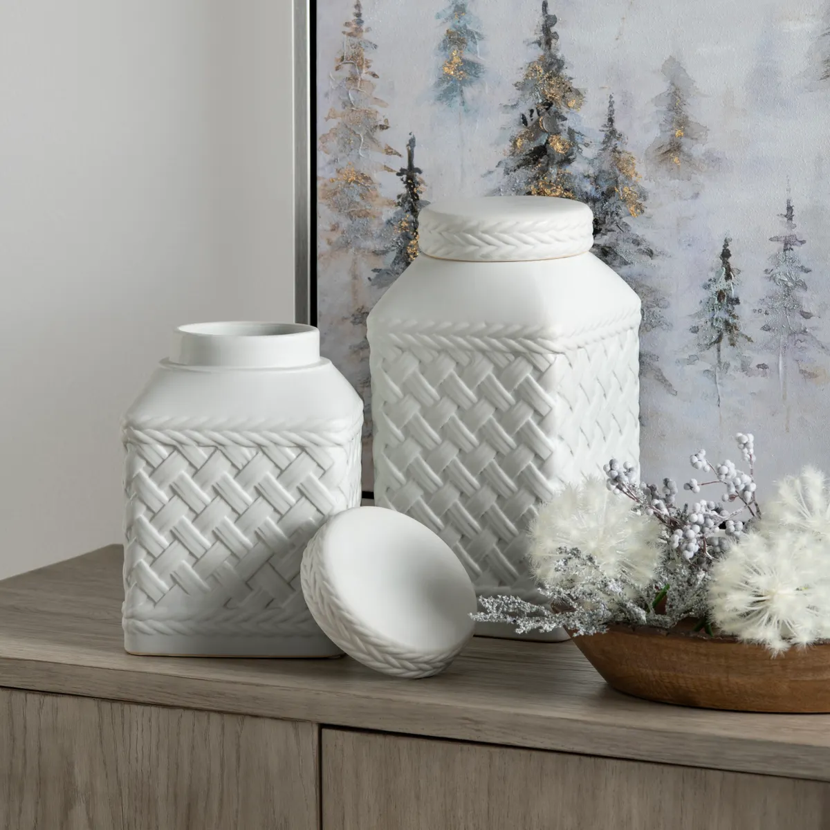 Crestview Collection Trellis Jars ~ Set Of 2