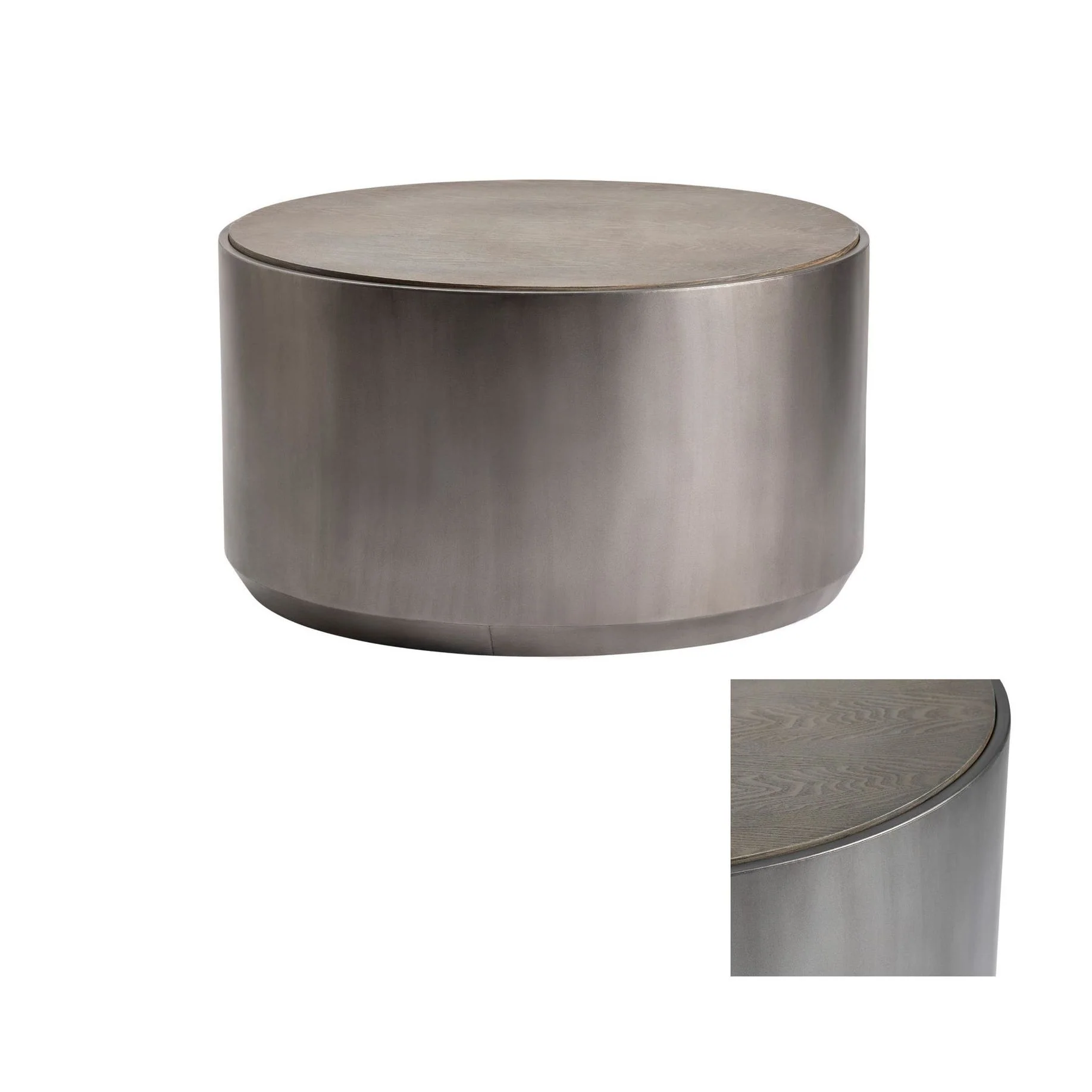 Crestview Collection Trenton Modern Grey Round Coffee Table - Image 5