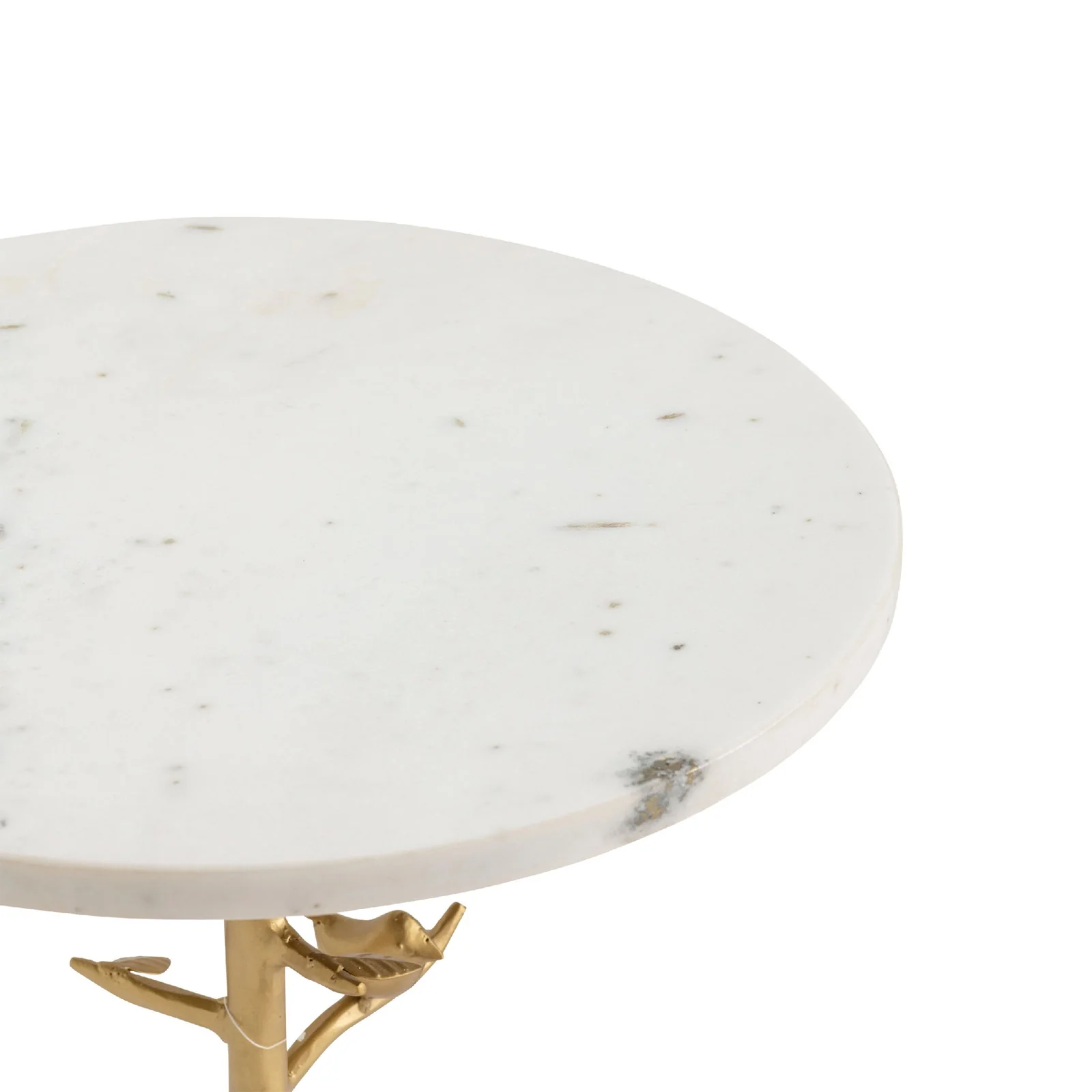 Crestview Collection Tweety Bird White Marble Round Accent Table - Image 5