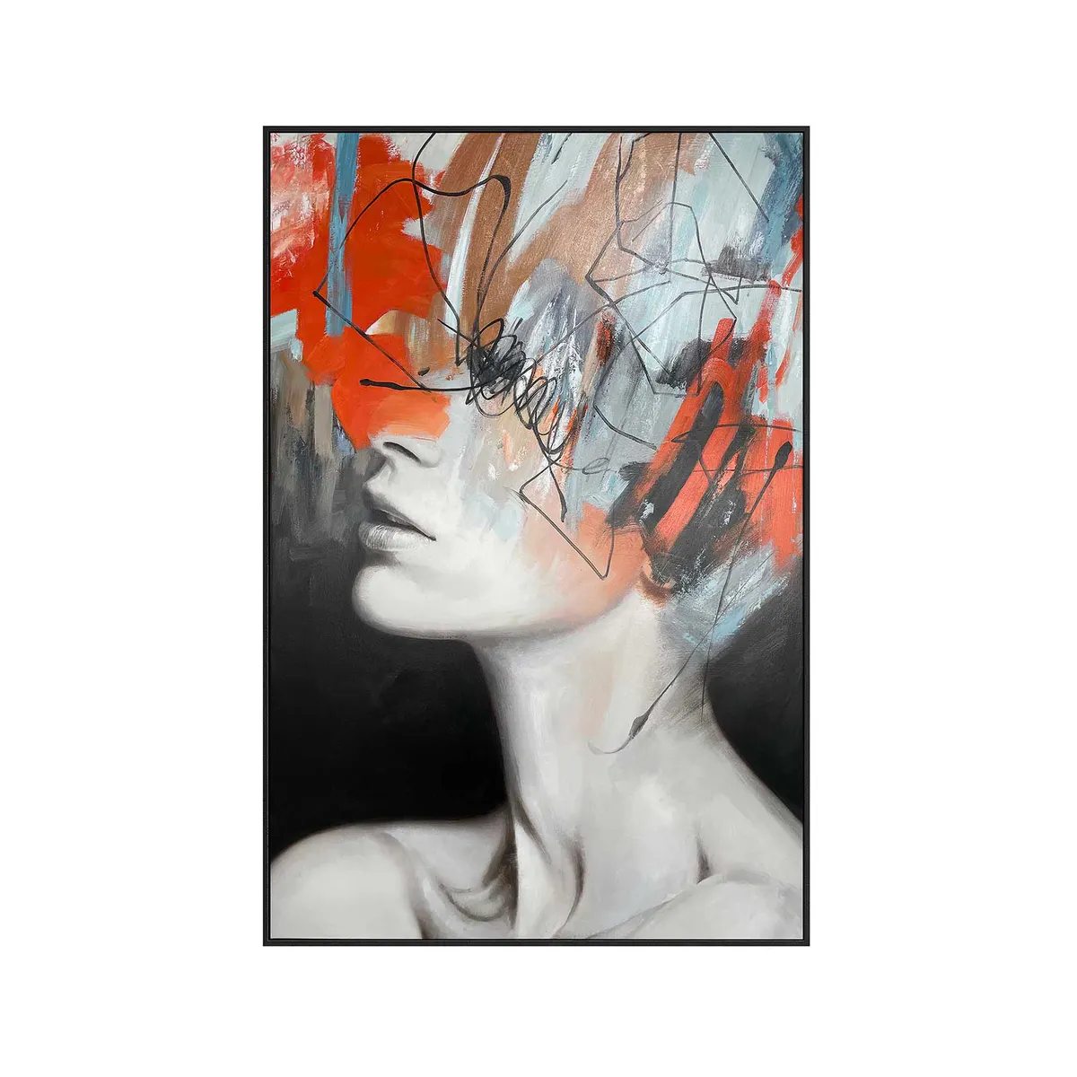 Crestview Collection Unclear Thoughts Hand Painted Canvas Wall Art