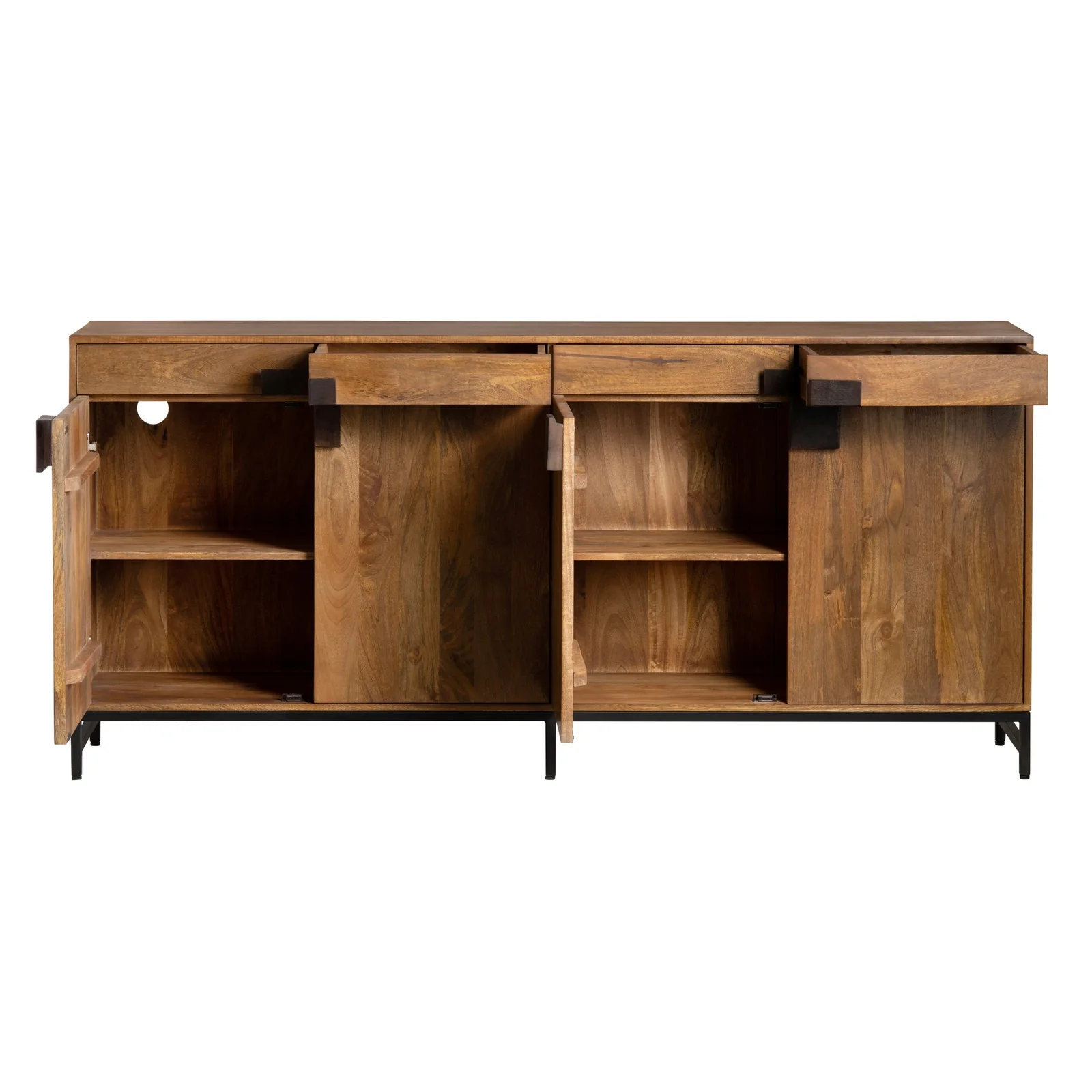 Crestview Collection Ventura 4- Door, 4- Drawer Media Credenza - Image 3