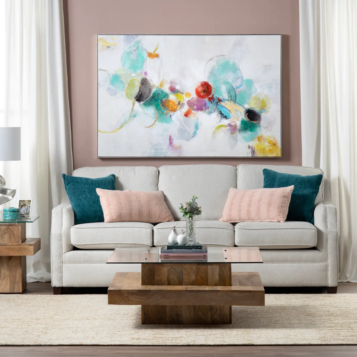Crestview Collection Vibrant Rings Canvas Painting Wall Art