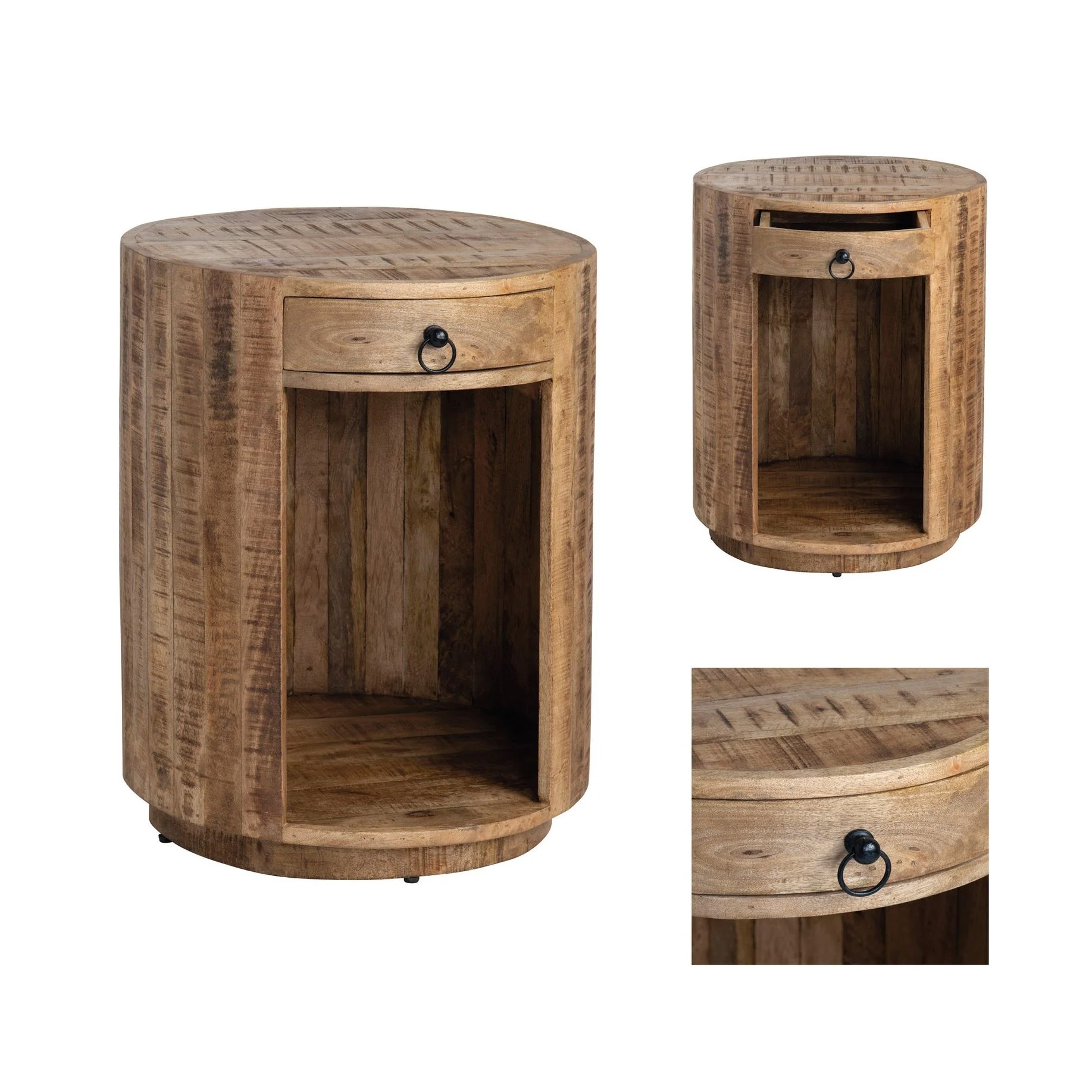 Crestview Collection Washburne Mango Wood Side Table - Image 4