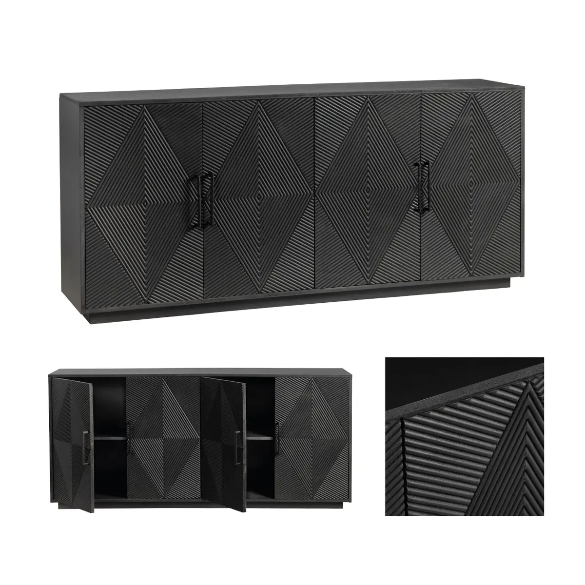 Crestview Collection Watson Black Sideboard - Image 6