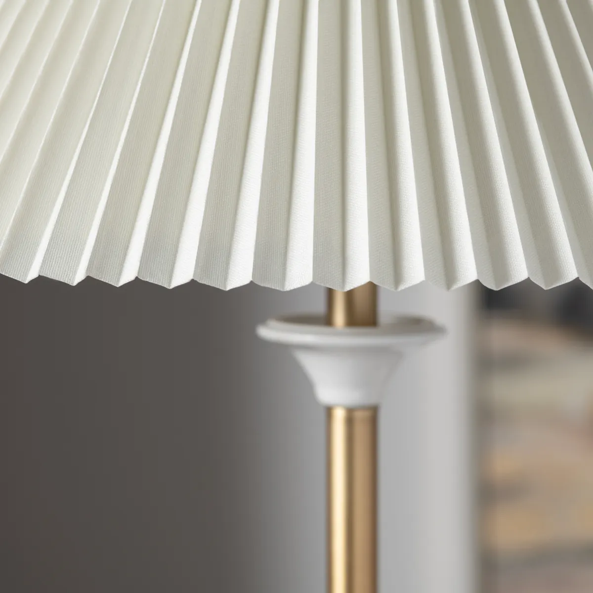 Crestview Collection Wesley White and Gold Floor Lamp - Image 3