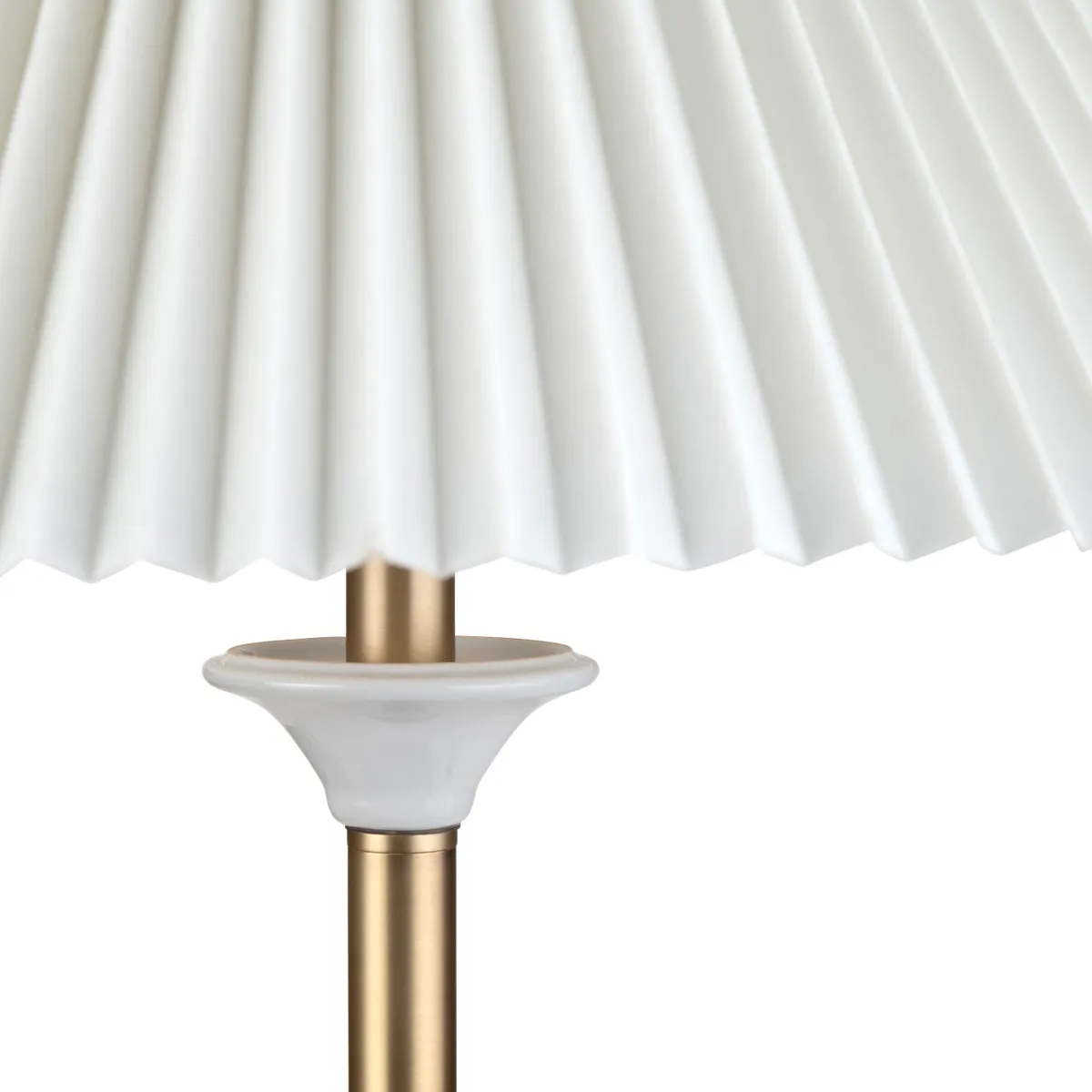 Crestview Collection Wesley White and Gold Floor Lamp - Image 5