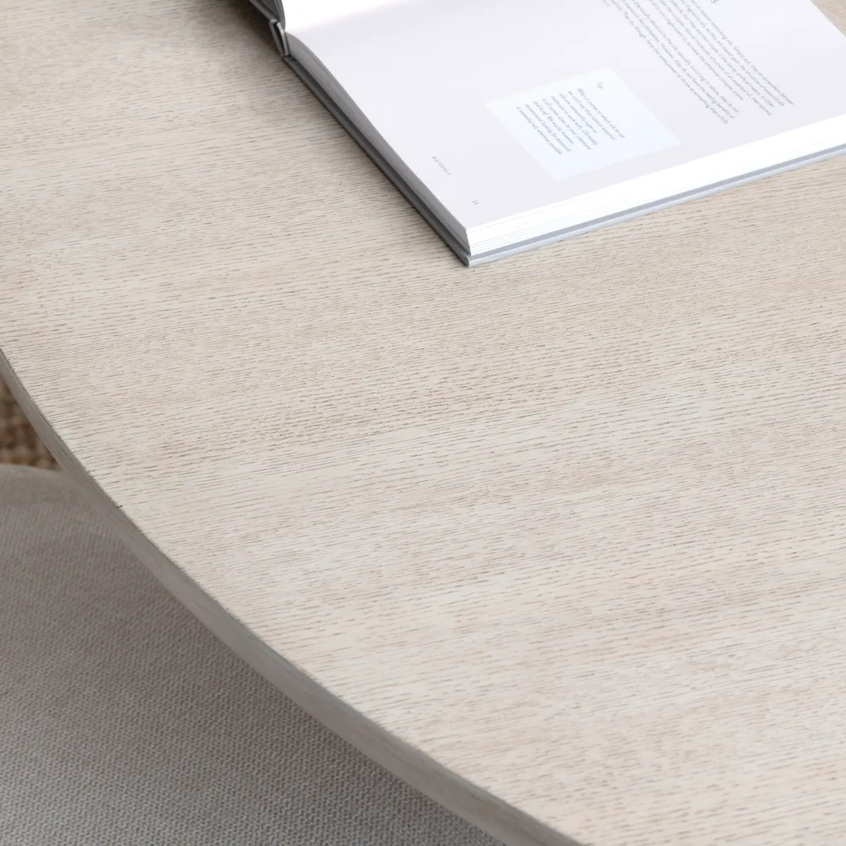 Crestview Collection Willow Round Creamwash Wood Dining Table - Image 2