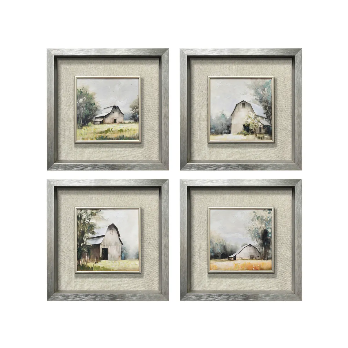 Crestview Collection Windham Canvas Wall Art ~ Set Of 4