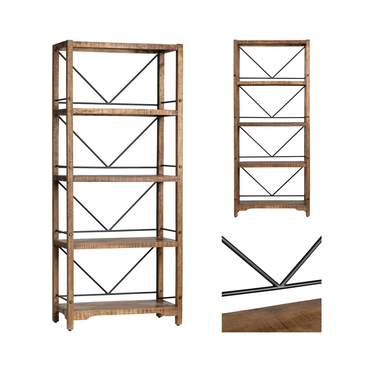 Crestview Collection Winslow Warm Finish Bookshelf - Image 4