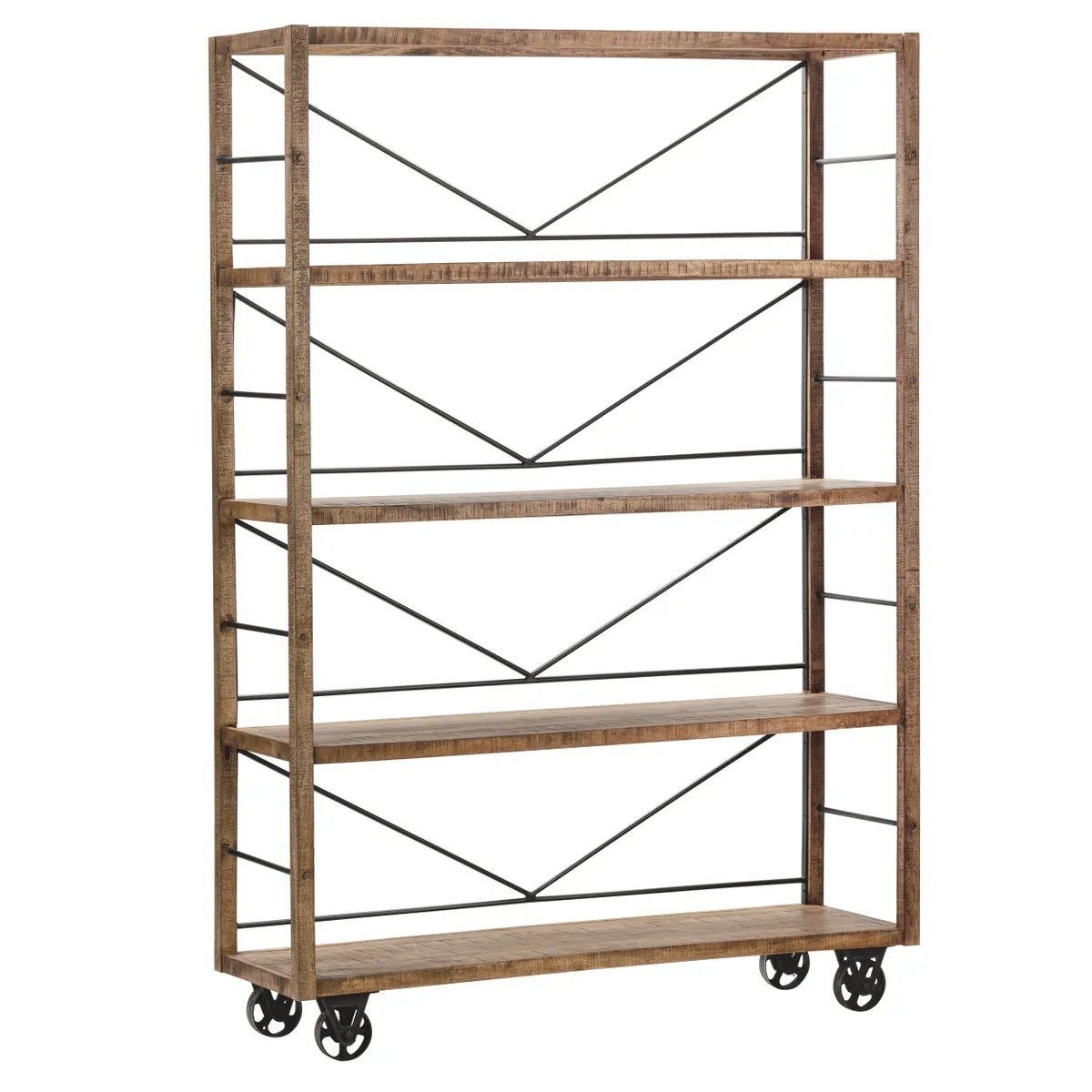 Crestview Collection Winslow Wheeled Bookcase - Image 3