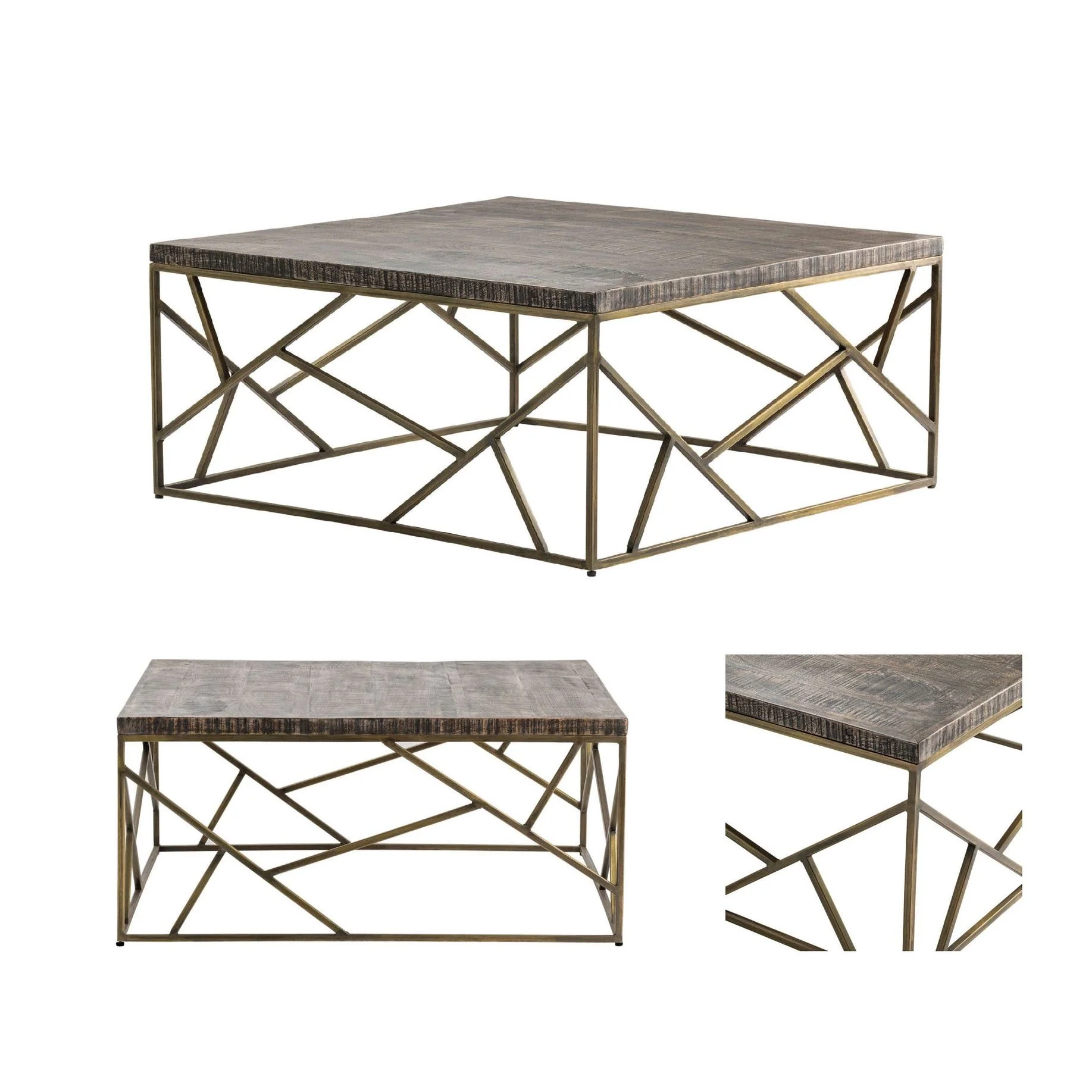 Crestview Collection Wyndham Modern Square Coffee Table - Image 3