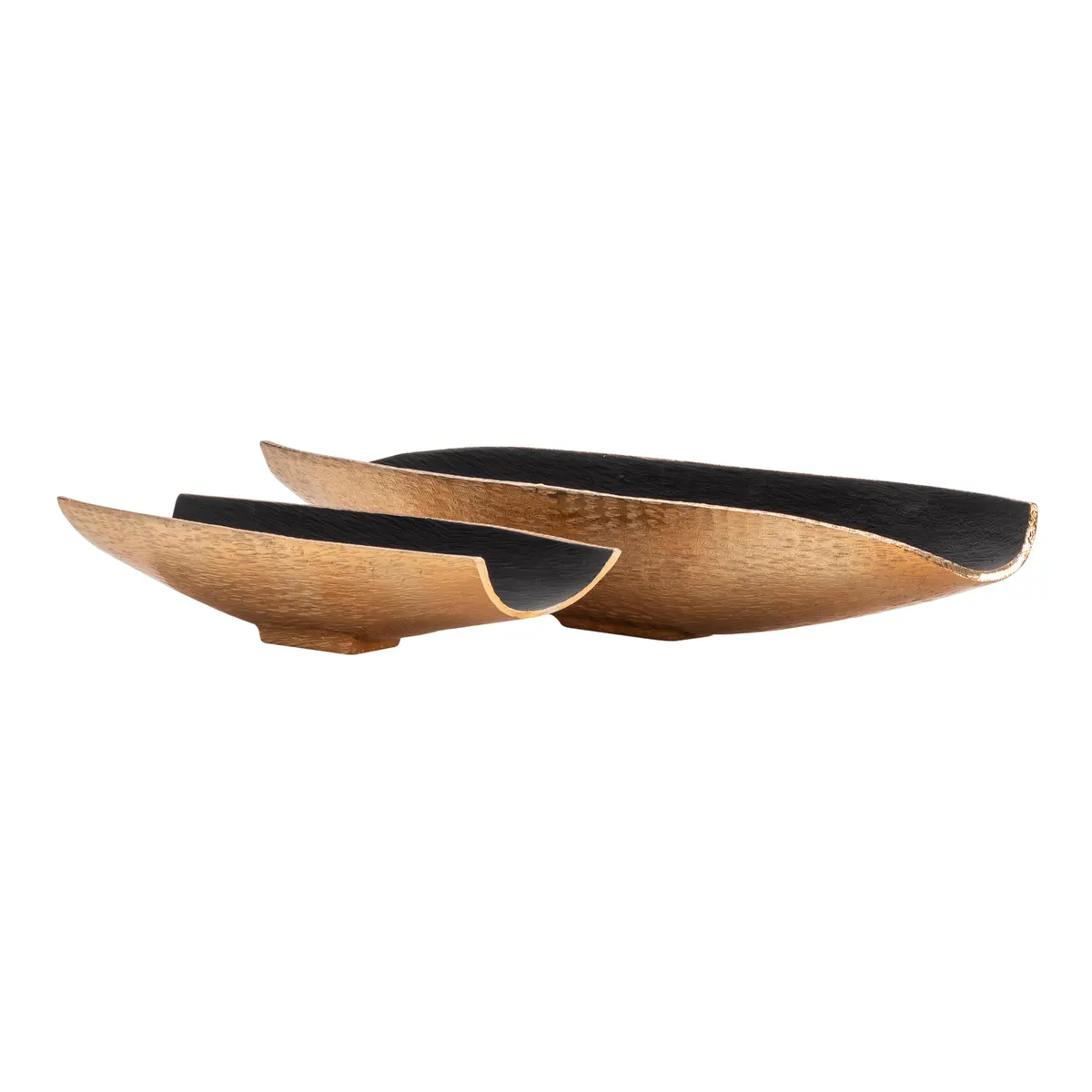 Crestview Collection Zara Two-toned Nesting Boat Shaped Bowl ~ Set Of 2
