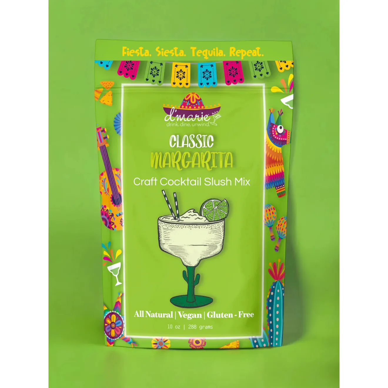d’marie Drink Dine Unwind Classic Margarita Craft Cocktail Slush Mix