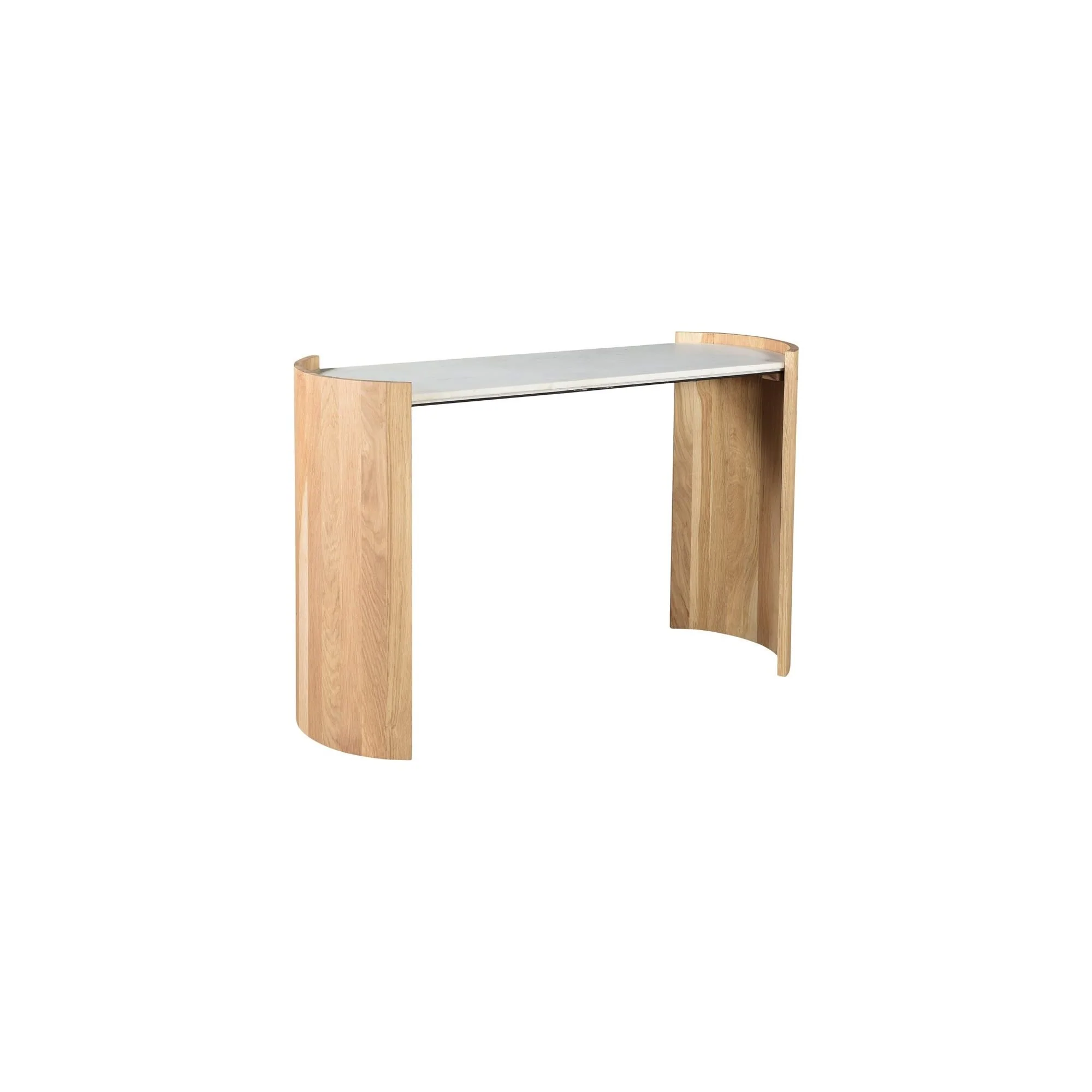 Moe’s Home Collection Dala Marble and Oak Console Table - Image 4
