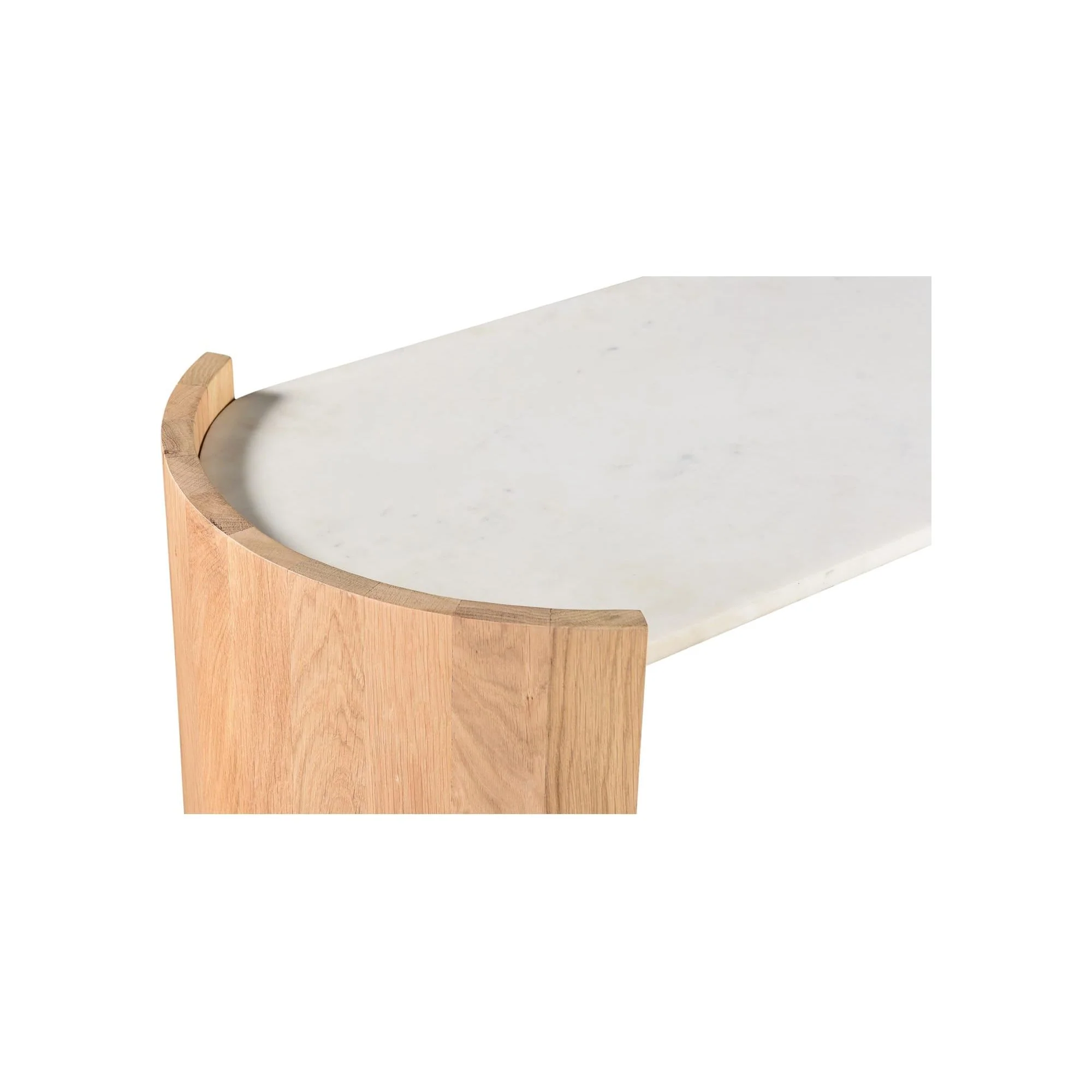Moe’s Home Collection Dala Marble and Oak Console Table - Image 5