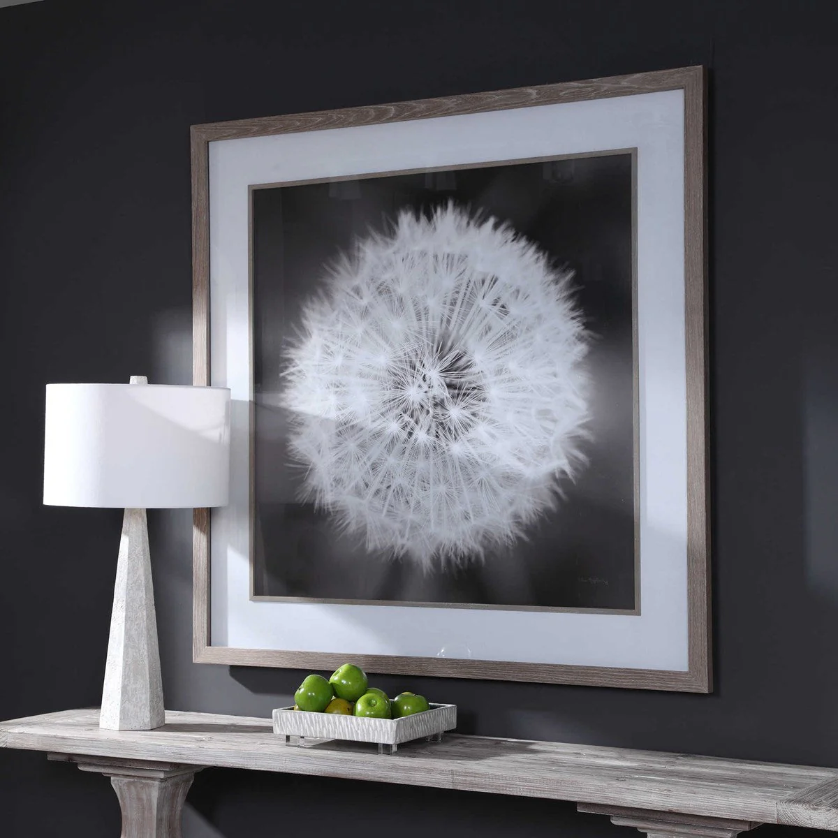 Uttermost Dandelion Seedhead Black and White Framed Print - Image 4