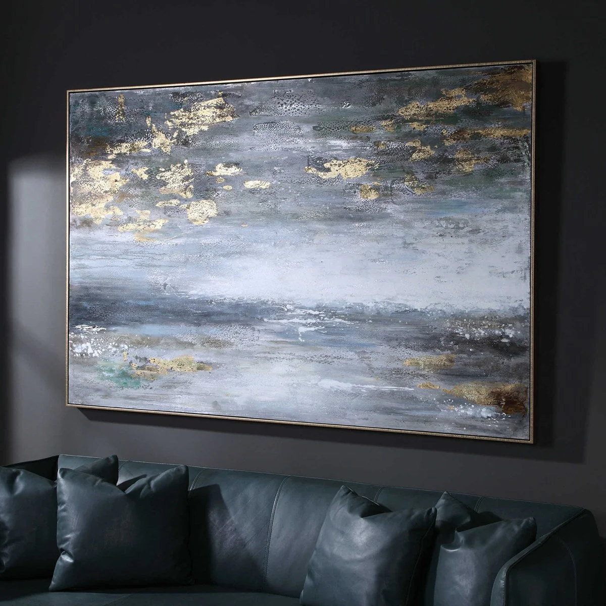 Uttermost Dawn To Dusk Abstract Landscape Hand Painted Canvas - Image 3