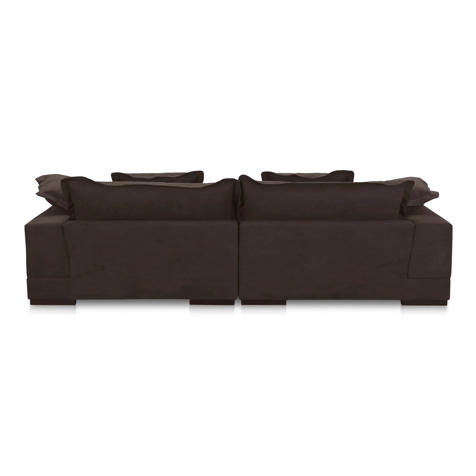 Moe's Home Collection Daydream Sectional ~ Dark Brown Performance Fabric - Image 4