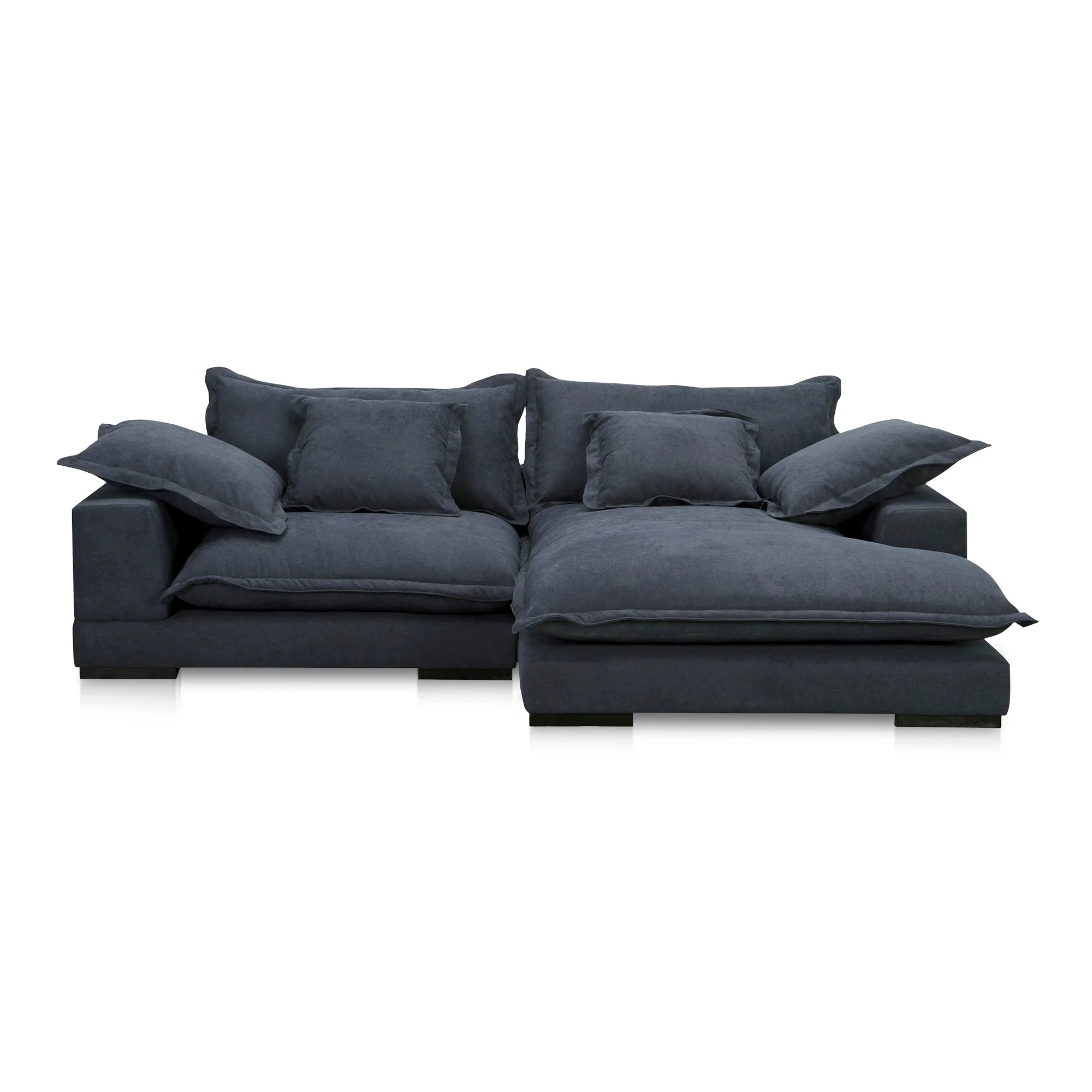 Moe's Home Collection Daydream Sectional ~ Slate Blue Performance Fabric - Image 3