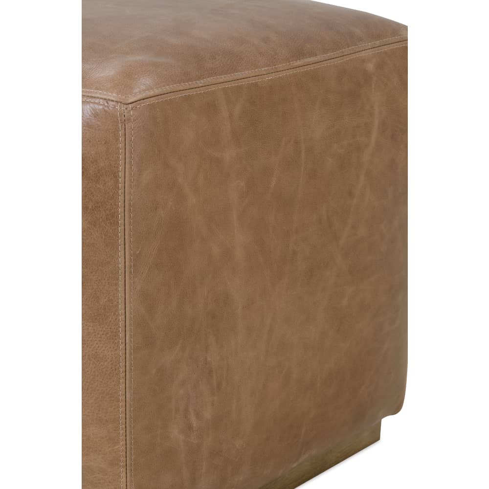Rowe Furniture Dena Leather Accent Ottoman ~ Available To Custom Order In All Leathers - Image 5