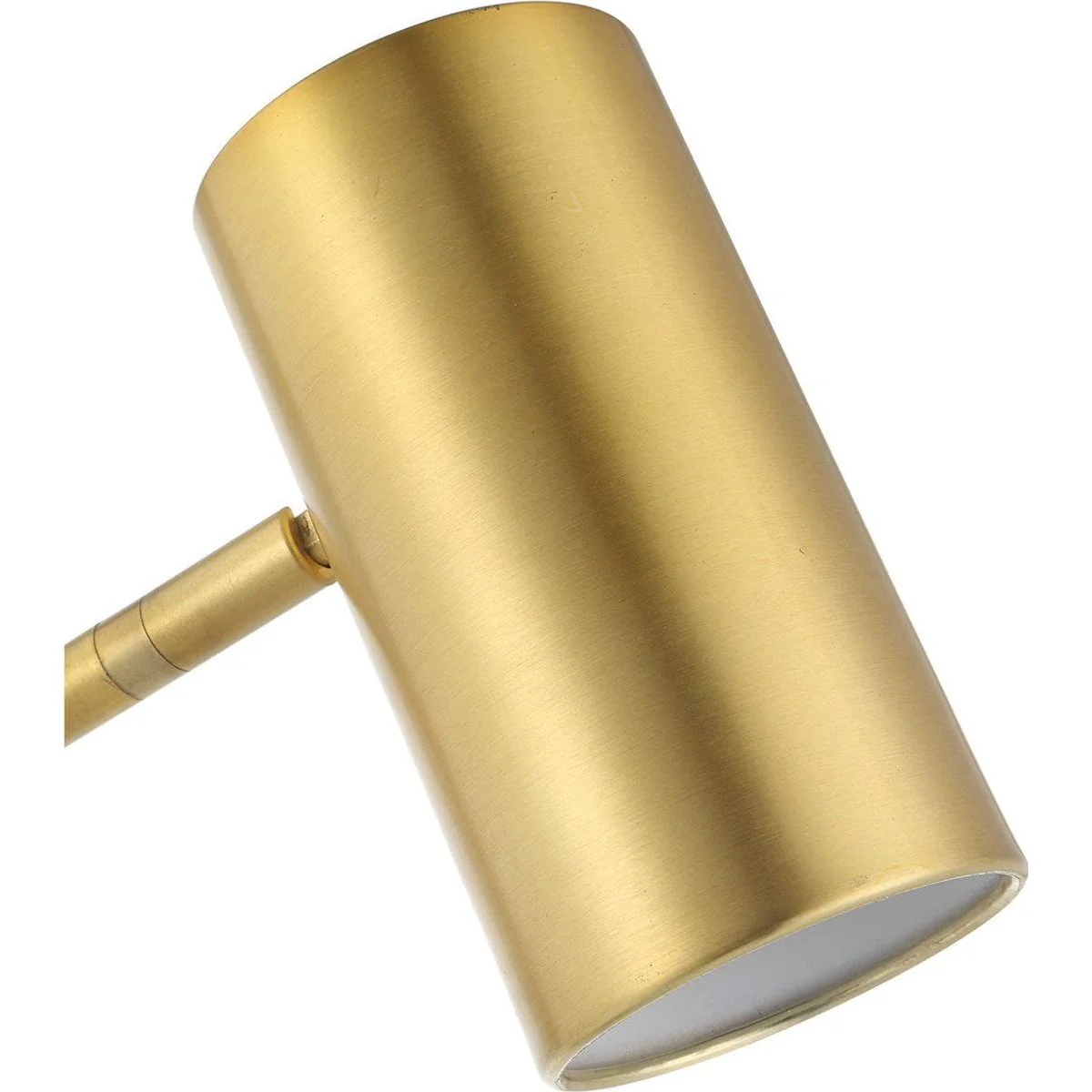 Casa Bella Living Gold Cylinder Metal Shade With Brushed Gold Base Adjustable Modern Desk Lamp - Image 6