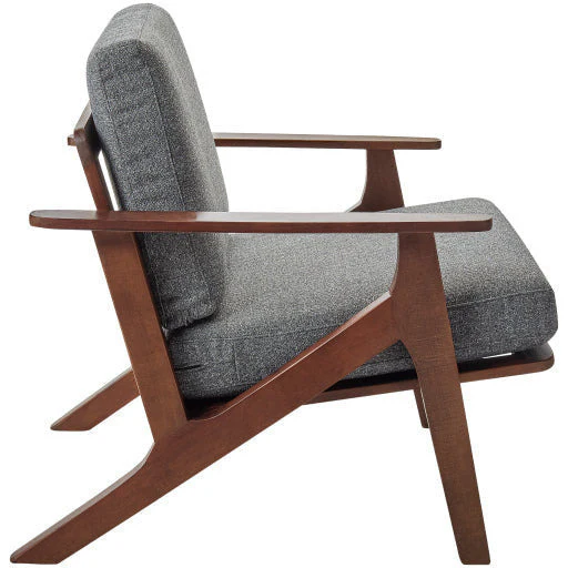 Surya Dover Modern Woven Accent Chair With Wood - Image 4