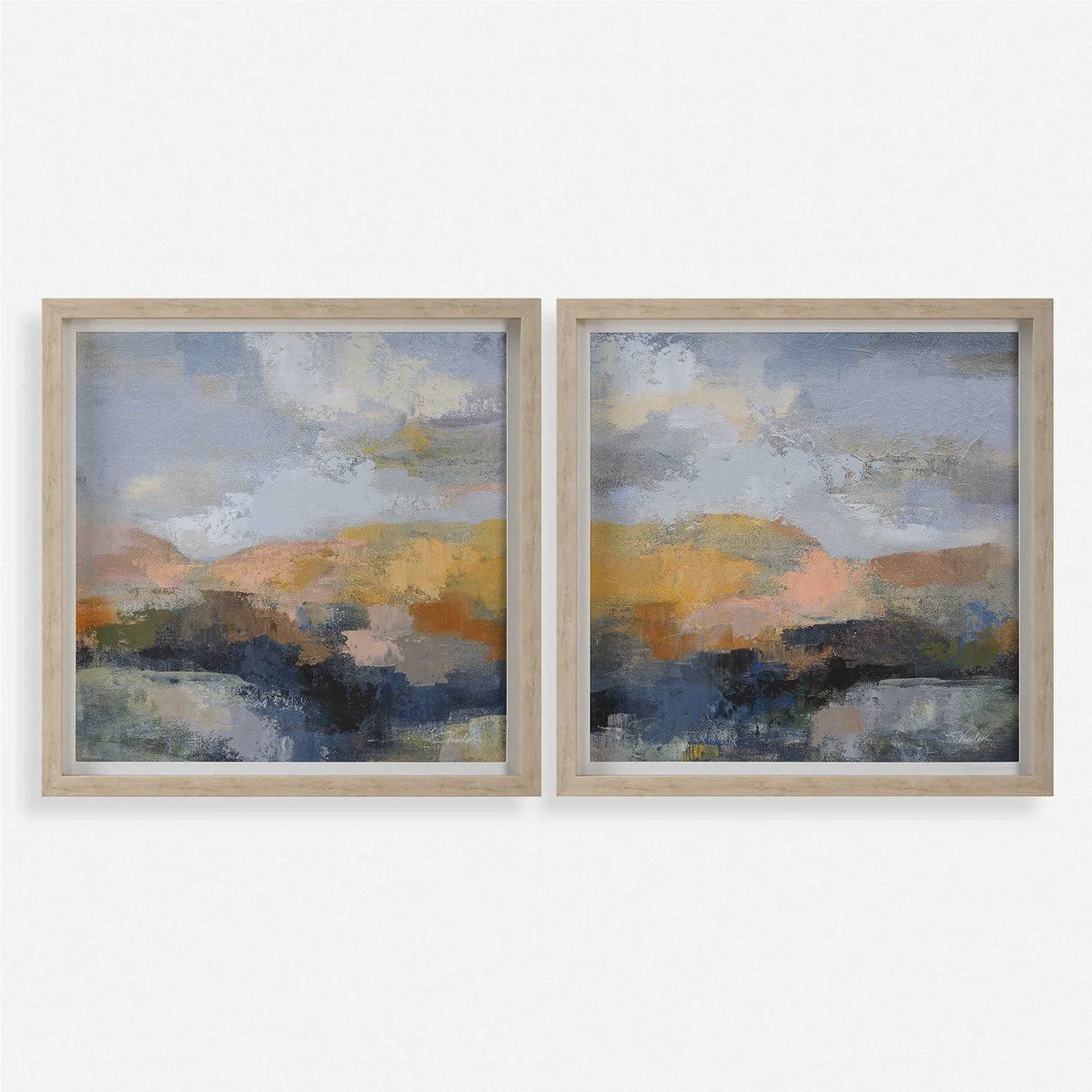 Uttermost Dusk Mountain Abstract Set of 2 Prints - Image 2