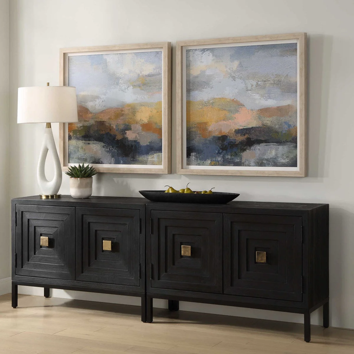 Uttermost Dusk Mountain Abstract Set of 2 Prints - Image 3