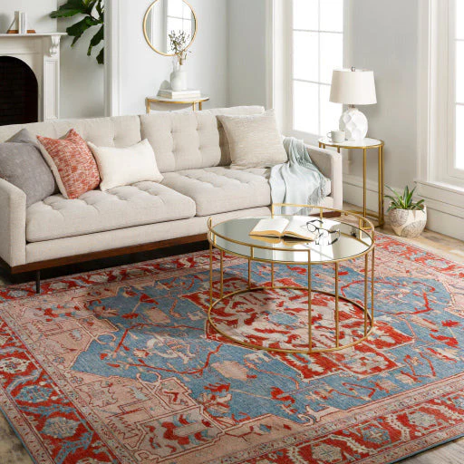 Surya Eastminster Modern White Marble Top With Gold Metallic Brass Base Set of 2 Nesting Accent Tables EIR-001 - Image 5