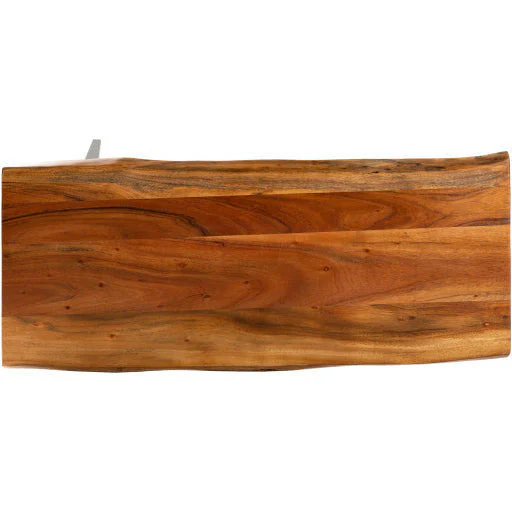 Surya Edge Modern Natural Wood Top With Black Steel Base Console Table DGE-002 - Image 8