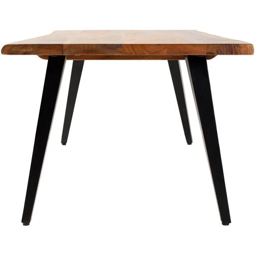 Surya Edge Modern Wood Top With Black Steel Base Coffee Table DGE-003 - Image 6