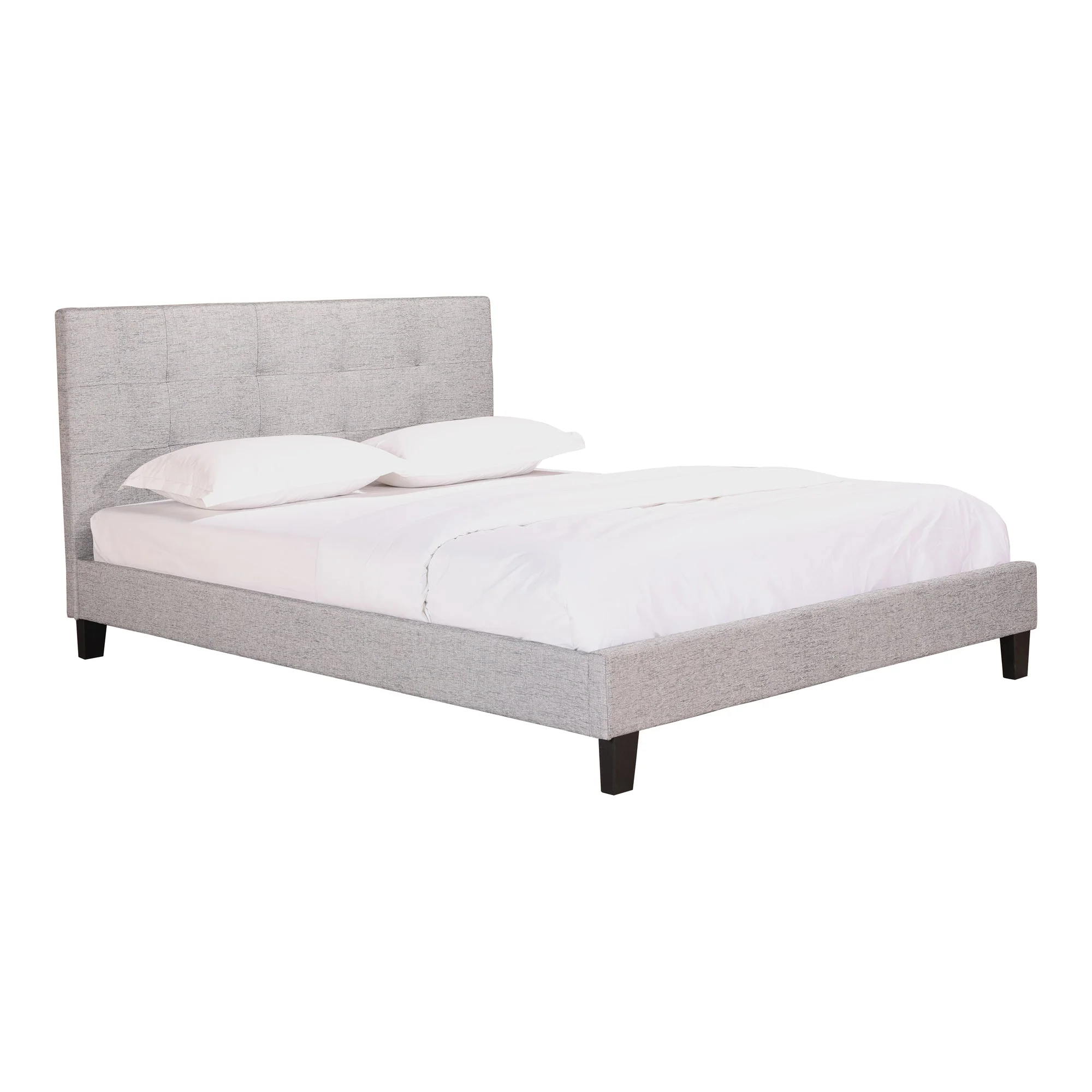 Moe's Home Collection Eliza Grey Tufted Upholstered Queen Size Bed - Image 4