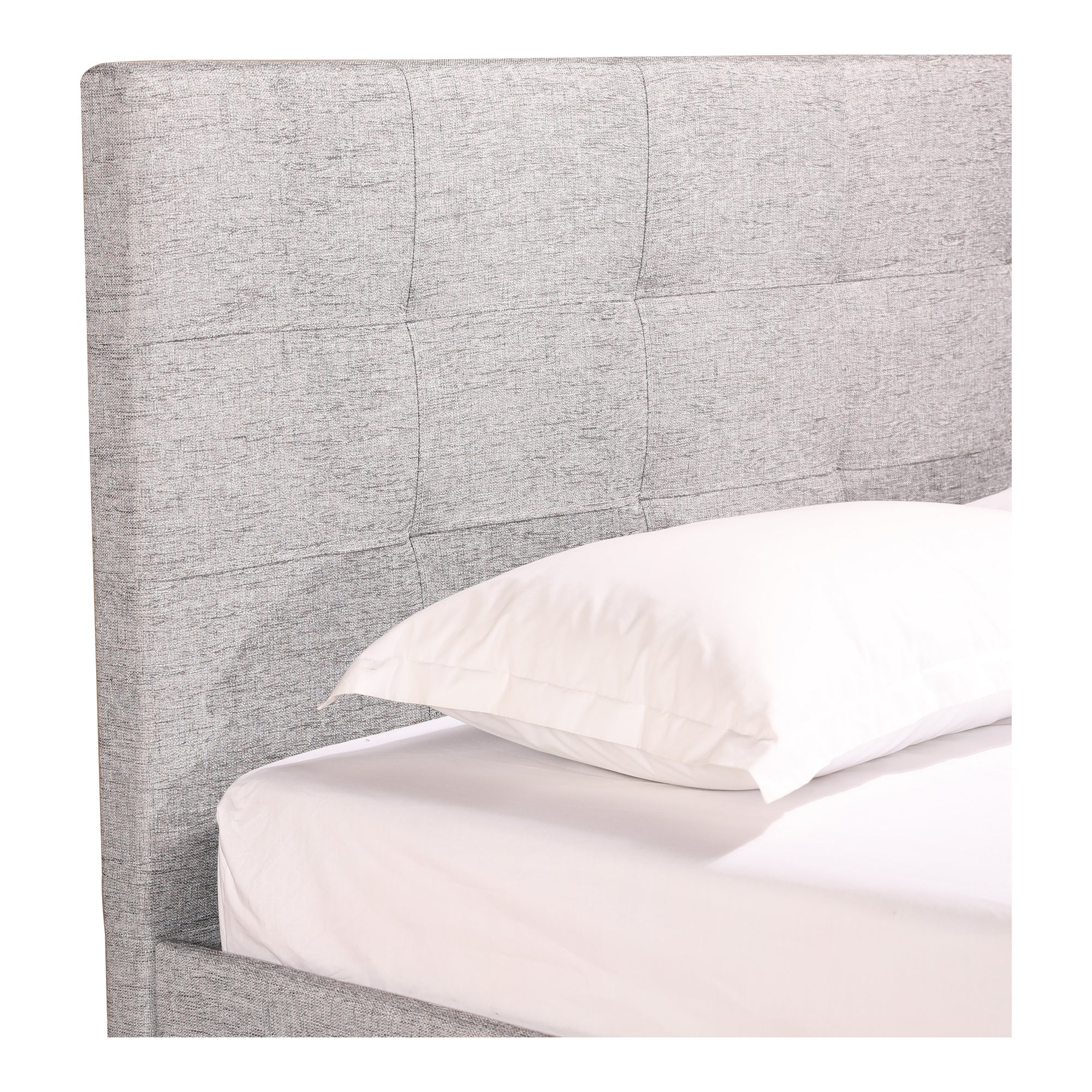 Moe's Home Collection Eliza Grey Tufted Upholstered Queen Size Bed - Image 7