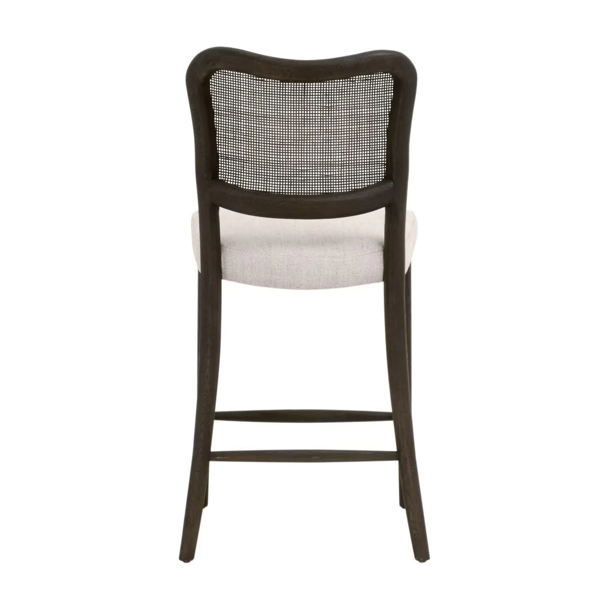 Essentials For Living Cela Counter Stool ~ Bisque With Matte Brown Oak & Matte Brown Cane Frame - Image 5