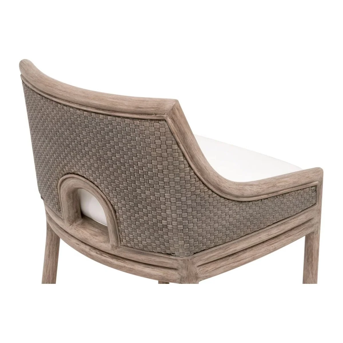 Essentials For Living Adamo Counter Stool ~ French Gray Cabana Loom, LiveSmart Peyton-Pearl With French Gray Mahogany Frame - Image 6