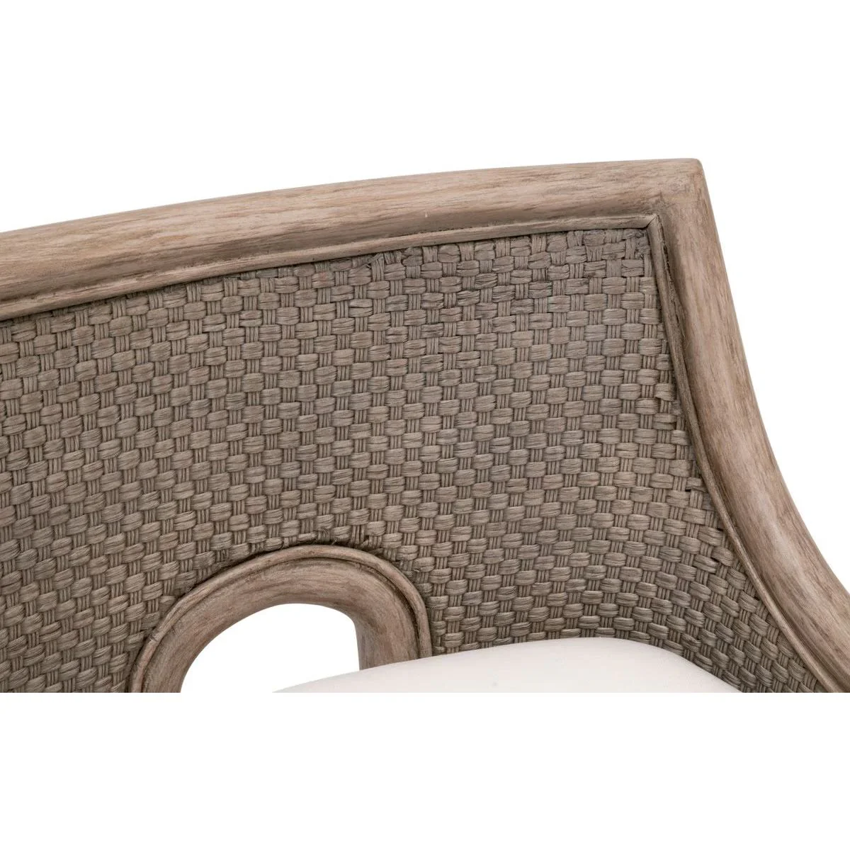 Essentials For Living Adamo Counter Stool ~ French Gray Cabana Loom, LiveSmart Peyton-Pearl With French Gray Mahogany Frame - Image 7