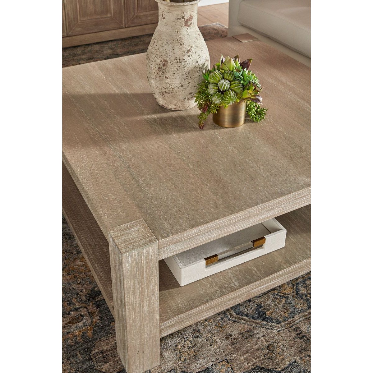 Essentials For Living Adler Square Coffee Table ~ Natural Gray Acacia - Image 7