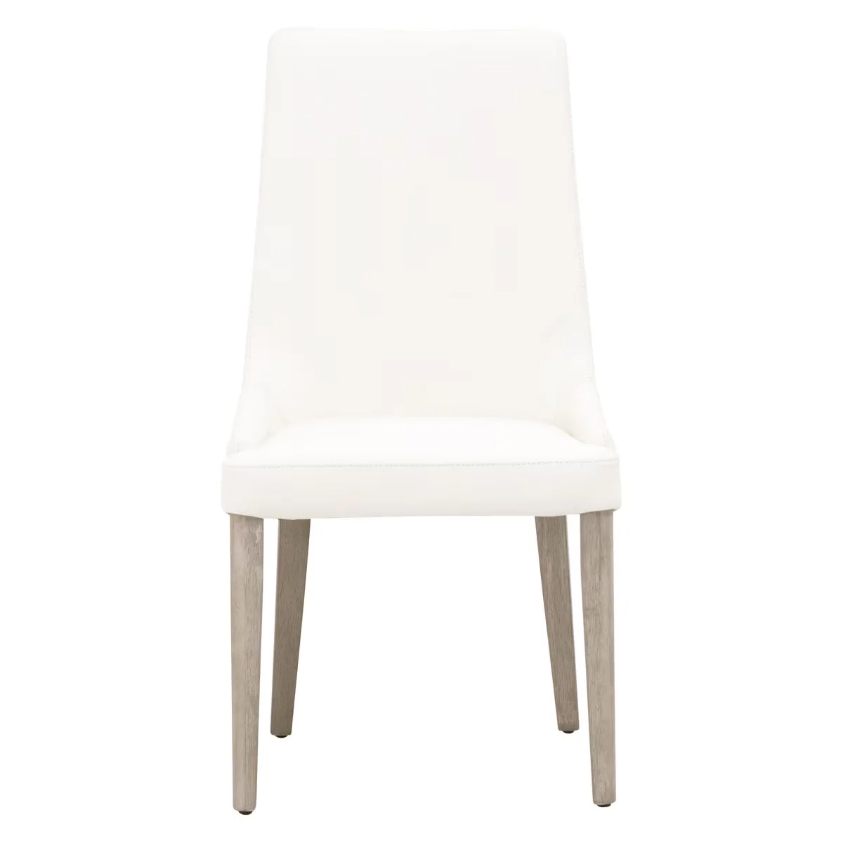 Essentials For Living Aurora Dining Chair~ Alabaster Top Grain Leather With Natural Gray Frame ~ SWEETHEART ~ LIMITED QUANTITY
