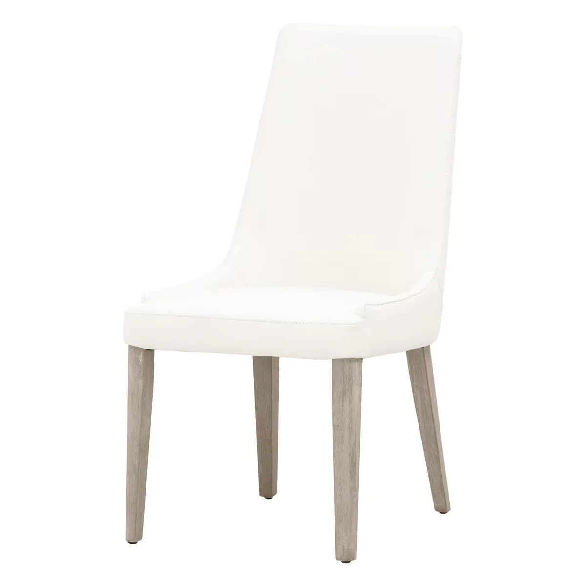 Essentials For Living Aurora Dining Chair~ Alabaster Top Grain Leather With Natural Gray Frame ~ SWEETHEART ~ LIMITED QUANTITY - Image 2