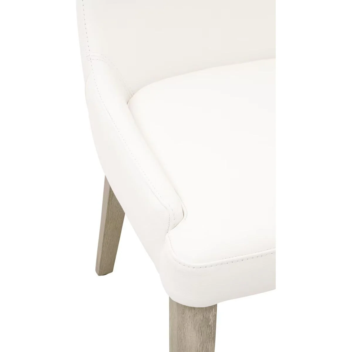 Essentials For Living Aurora Dining Chair~ Alabaster Top Grain Leather With Natural Gray Frame ~ SWEETHEART ~ LIMITED QUANTITY - Image 6