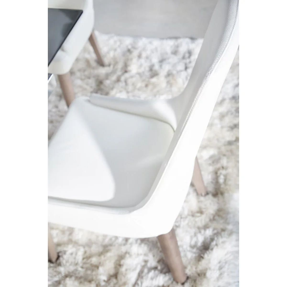 Essentials For Living Aurora Dining Chair~ Alabaster Top Grain Leather With Natural Gray Frame ~ SWEETHEART ~ LIMITED QUANTITY - Image 8