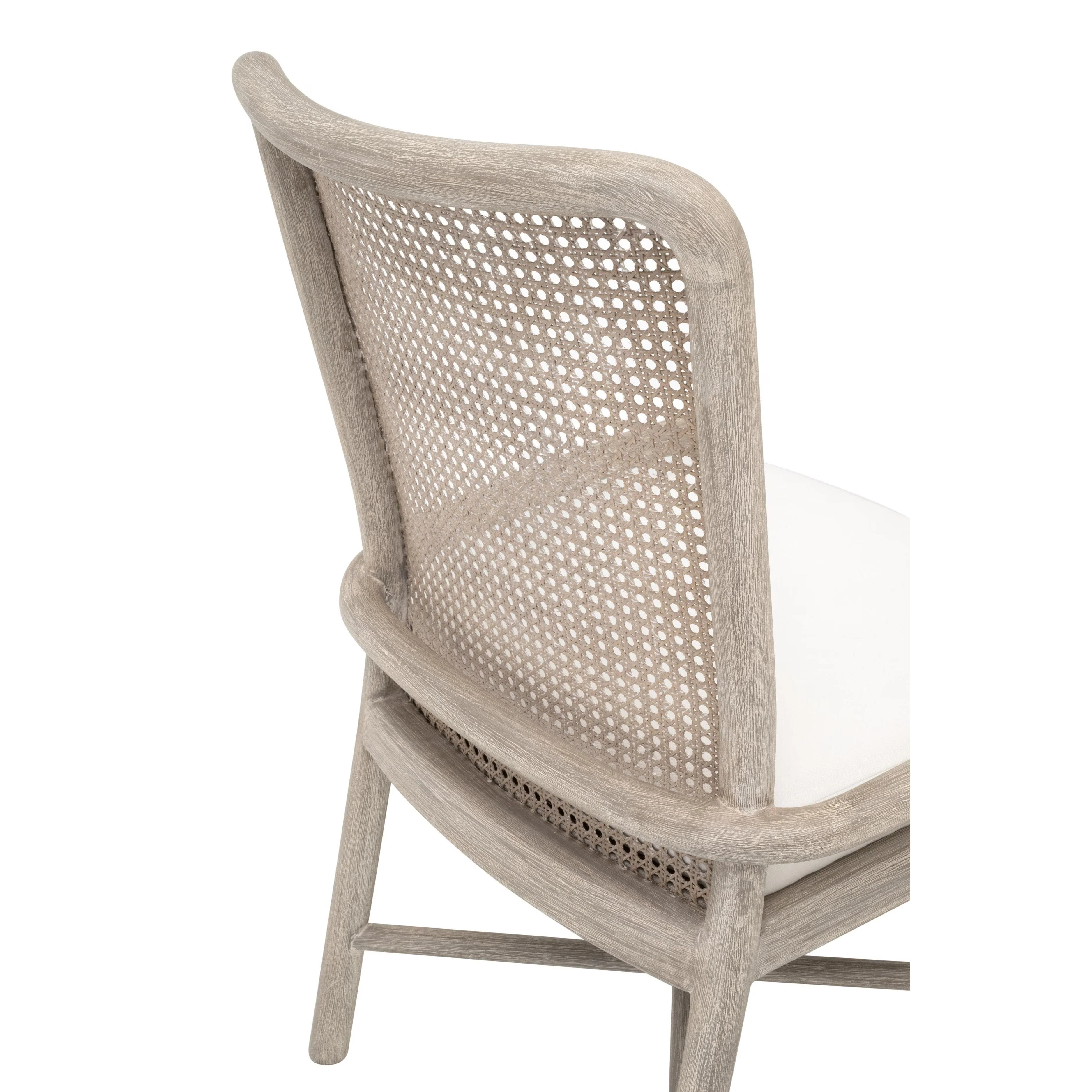 Essentials For Living Avalon Dining Chairs ~ LiveSmart Peyton Pearl With Natural Gray Mahogany And Cane ~ Set Of Two - Image 8