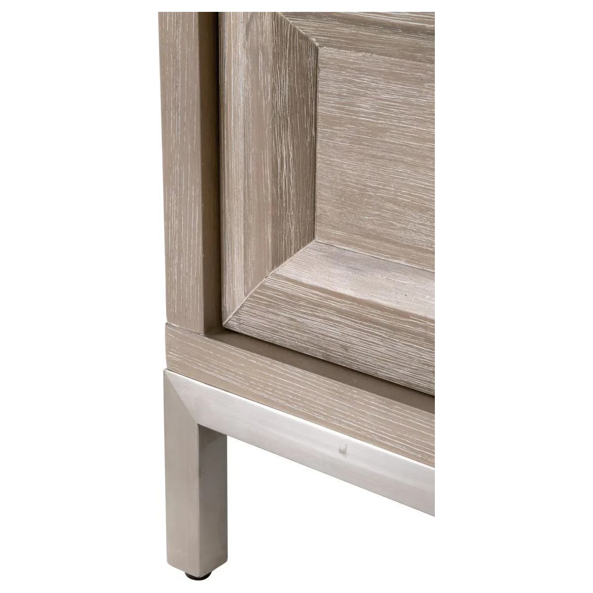 Essentials For Living Azure Carrera 6-Drawer Dresser ~ Natural Gray Acacia, White Carrera Marble With Brushed Stainless Steel Hardware - Image 8