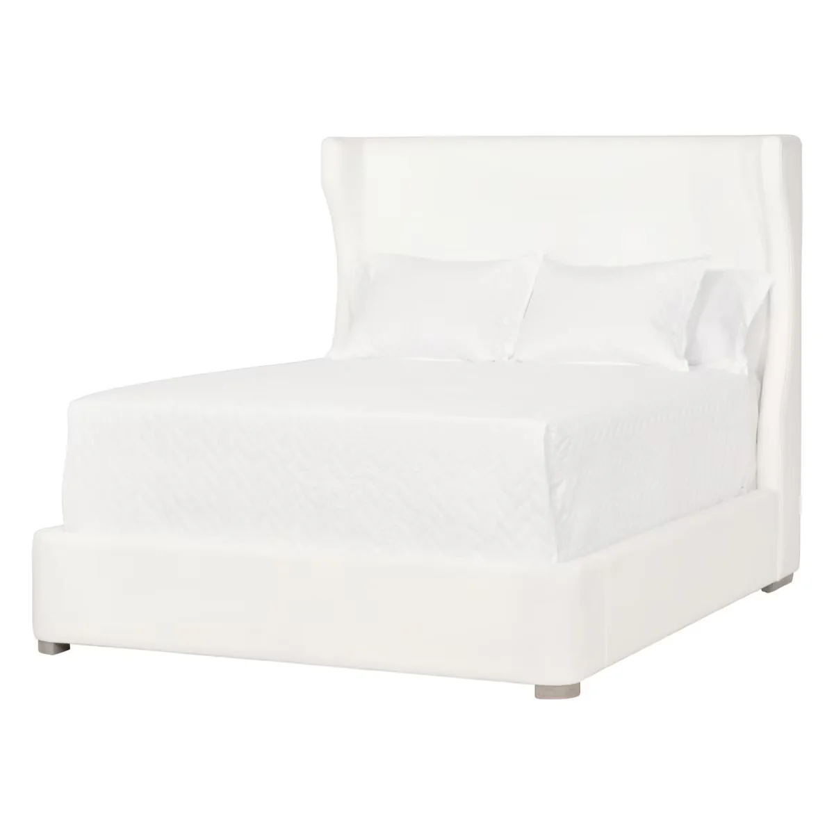 Essentials For Living Balboa Cal King Bed ~ Live Smart Peyton-Pearl Performance Fabric With Natural Gray Oak - Image 2