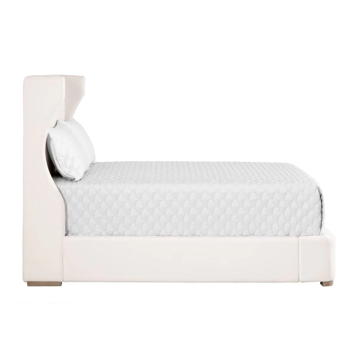 Essentials For Living Balboa Queen Bed ~ Live Smart Peyton-Pearl Performance Fabric With Natural Gray Oak - Image 3