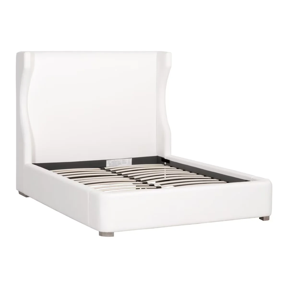 Essentials For Living Balboa Queen Bed ~ Live Smart Peyton-Pearl Performance Fabric With Natural Gray Oak - Image 5