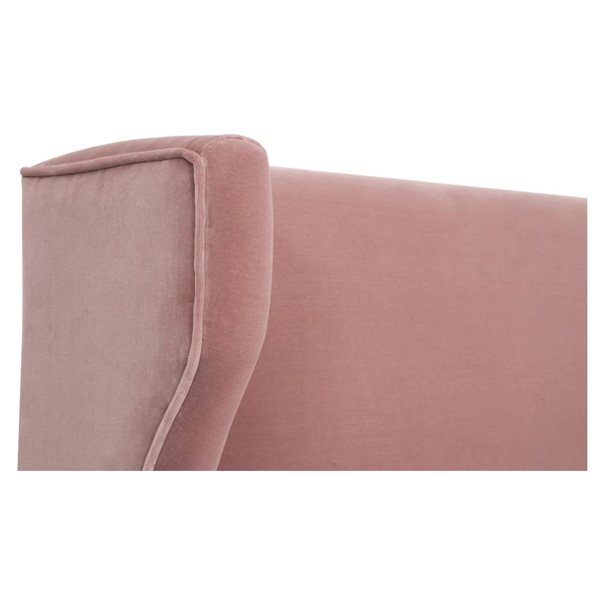 Essentials For Living Balboa Queen Bed ~ Petal Velvet Fabric With Natural Gray Oak - Image 8