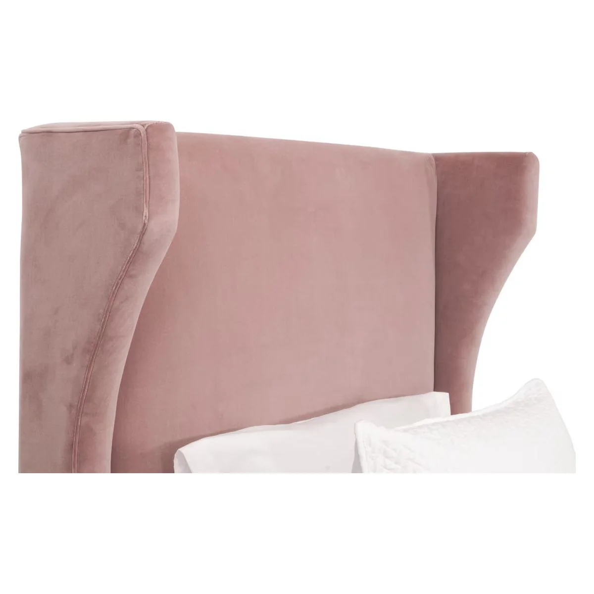 Essentials For Living Balboa Twin Bed ~ Petal Velvet Fabric With Natural Gray Oak - Image 7