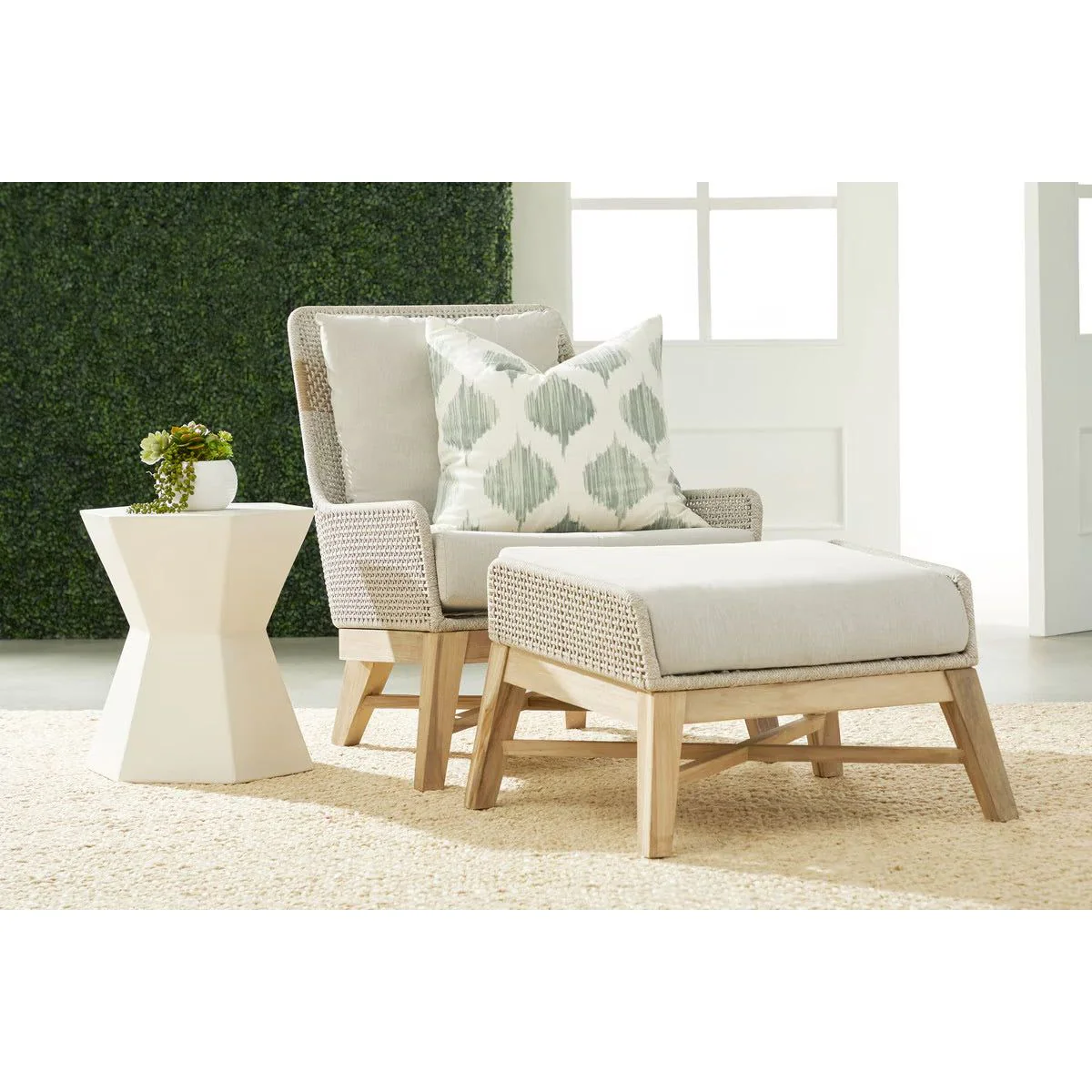 Essentials For Living Bento Accent Table~ Ivory Concrete - Image 4