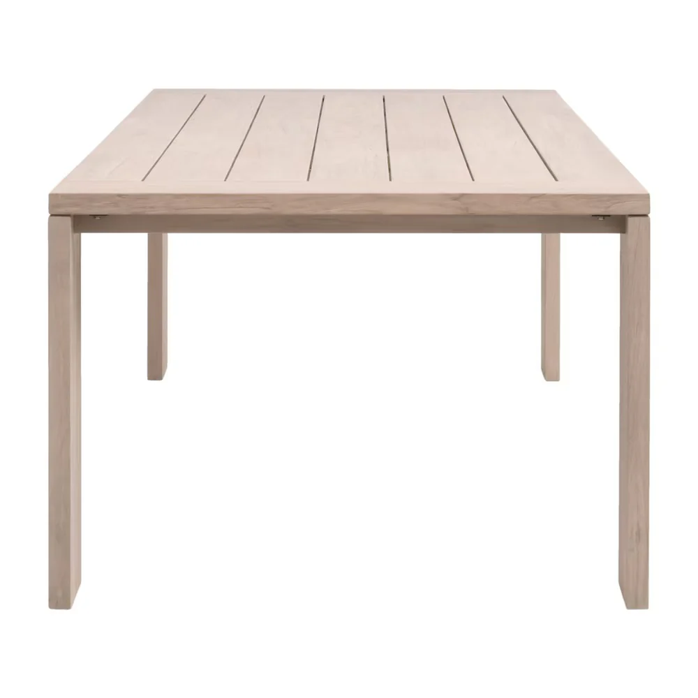 Essentials For Living Big Sur Outdoor Dining Table ~ Washed Ever Teak - Image 3